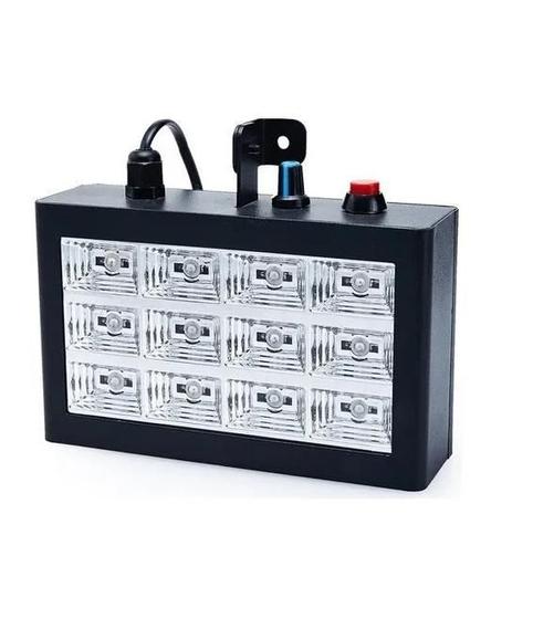 Imagem de Strobo Com 12 Leds 15W Ritmico Iluminação De Festas Branco