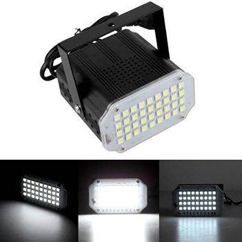 Imagem de Strobo Com Sensor Ritmico 24 Leds Bivolt Festa Dj Iluminaçao (QIU-BRANCO)