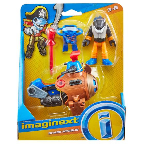 Imagem de Submarino Imaginext Fisher-Price com Torpedo - Brinquedo de Tubarão