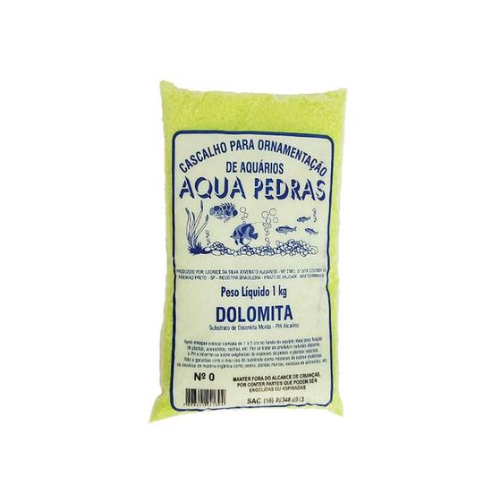 Imagem de Substrato Areia Amarelo Fluorescente 1Kg Aqua Pedras