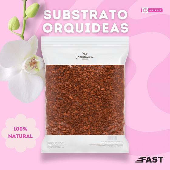 Substrato pra Orquídeas 7Kg (40Lts) Puro - Casca de Pinus, Drenagem, Aeração e Crescimento Saudável