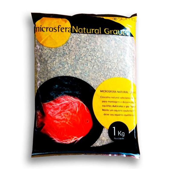 Imagem de Substrato Soma Microsfera Natural Gravel Blood Jade Orange para Aquários 1kg - 4-6mm