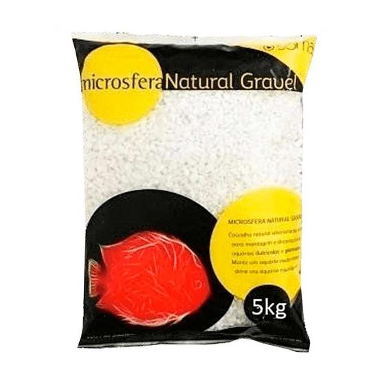 Imagem de Substrato Soma Microsfera Natural Gravel Pebble White para Aquários 5kg - 2-3mm