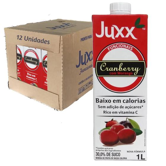 Imagem de Suco Cranberry Com Morango Zero Juxx 1L (12 Litros)