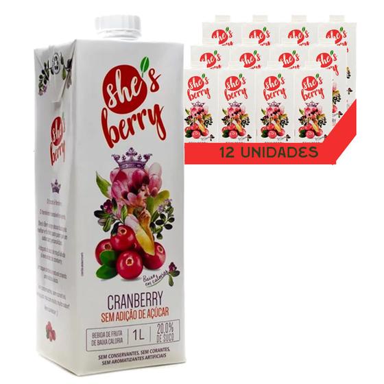 Suco De Cranberry She S Berry Zero A Car L Unidades Suco Magazine Luiza