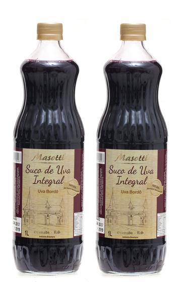 Imagem de Suco de Uva Integral Bordô Masotti 1L  Kit 2 unid