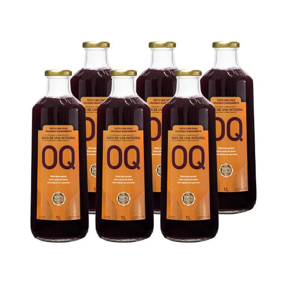 Imagem de Suco de Uva Integral OQ 1 Litro Caixa C/6 Un