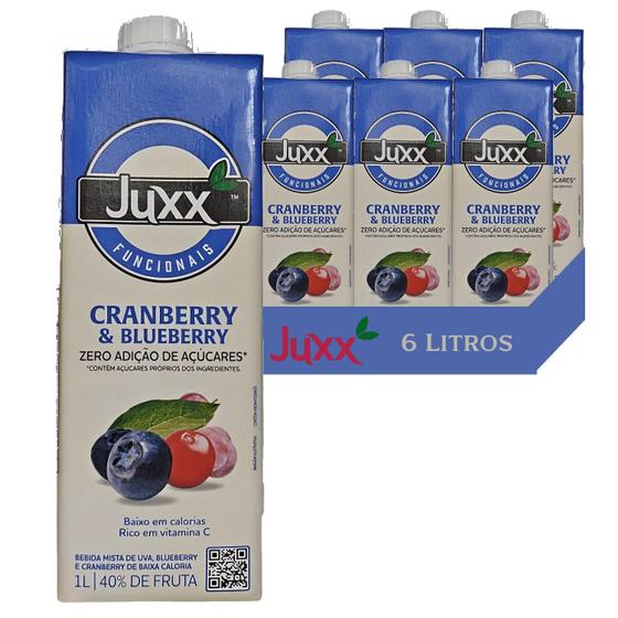 Imagem de Suco Funcional Cranberry & Blueberry Juxx 1L (6 Litros)