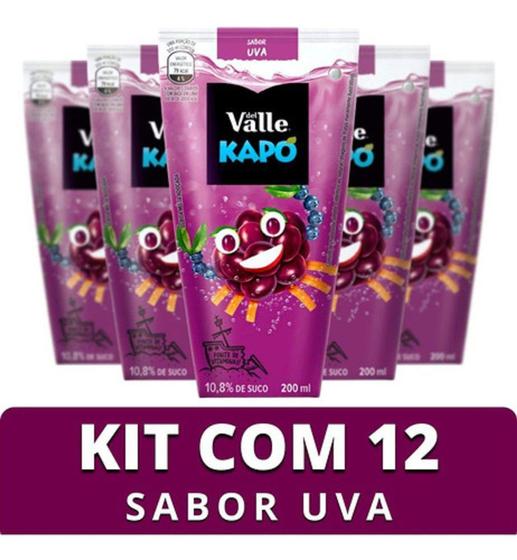 Suco kapo uva del valle 200ml kit 12 unidades Menor preço em Suco kapo uva del valle 200ml kit 12 unidades