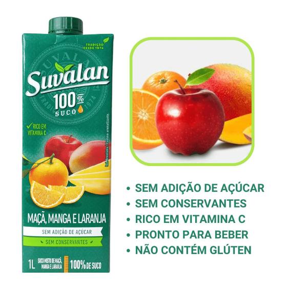 Imagem de Suco suvalan misto maca, laranja e manga 1l-tampa rosca