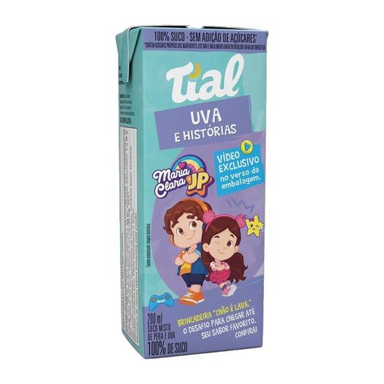 Imagem de Suco Tial 100% Maria Clara & JP  Uva e Pera 200ml - Embalagem com 24 Unidades