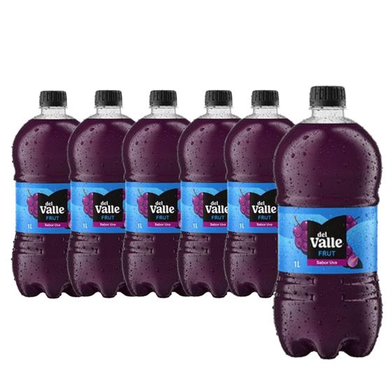 Imagem de Suco UVA Del Valle Frut Garrafa 1 litro Fardo com 6UN