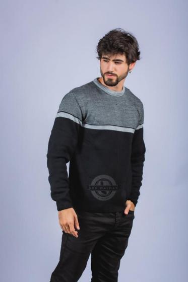 Imagem de Suéter Masculino Casaco Blusa de Frio Tricô