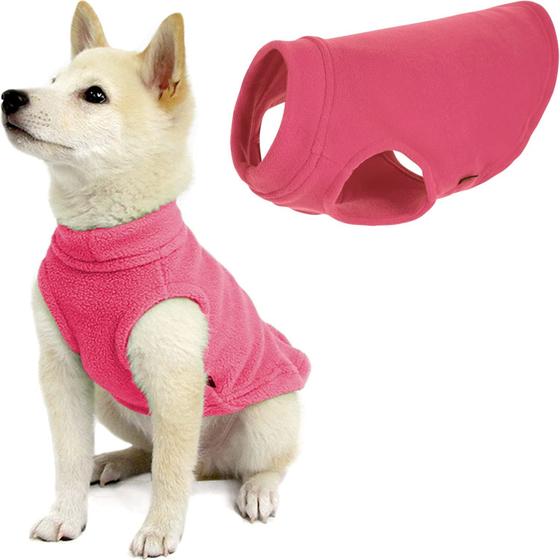 Imagem de Suéter para cães Gooby Stretch Fleece Colete rosa para cães pequenos