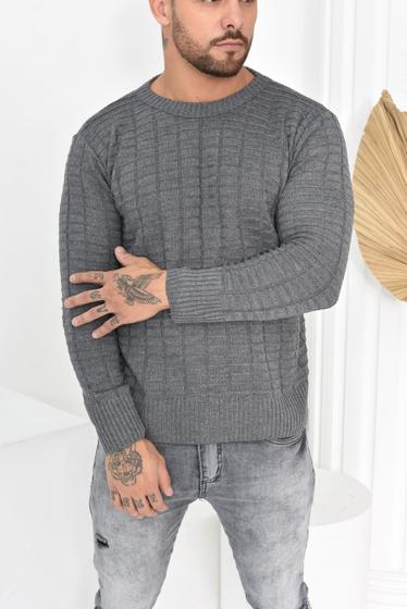 Imagem de Sueter tricot masculino inverno frio moda homem moderno pronta entrega