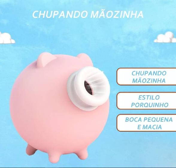 Imagem de Sugador de Clitóris Porquinho Piggy Vibrador 10 Velocidades Super Potente