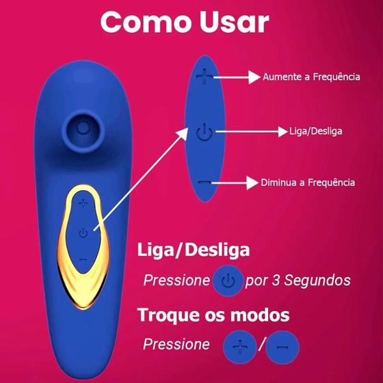 Imagem de Sugador de Clitóris Recarregável Potente Mamilos 5 Modos de Sucção Vibrador Feminino Sex Shop