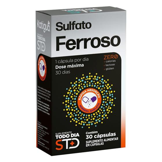 Imagem de Sulfato Ferroso (500mg) 30 cápsulas - Katiguá
