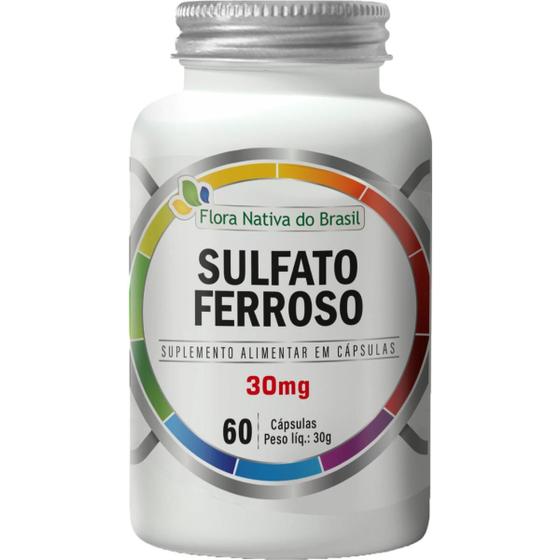 Imagem de Sulfato Ferroso 500mg 60 Cápsulas - Flora Nativa