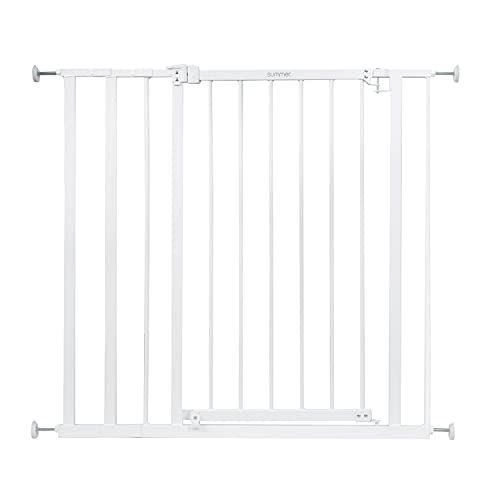 Imagem de Summer Everywhere Extra Tall & Extra Wide Walk-Thru Safety Baby Gate, Fits Openings 28.75-39.75" Wide, White Metal, for Doorways and Stairways, 36" Tall, White