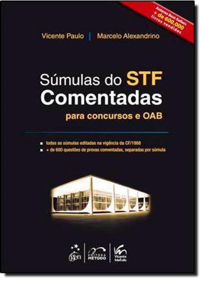 Imagem de Súmulas do Stf Comentadas Para Concursos e OAB - Elsevier/Método