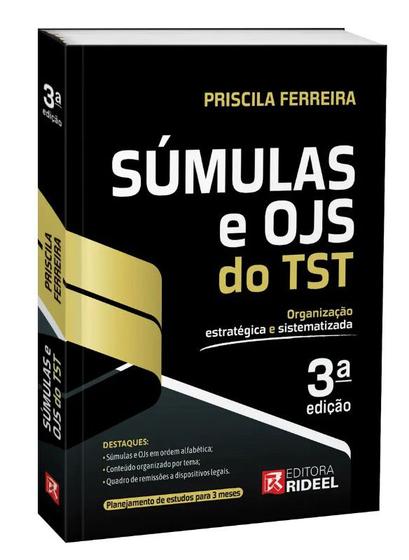 Imagem de Súmulas e OJs do TST - Organização estratégica e sistematizada +  Planner - Rideel