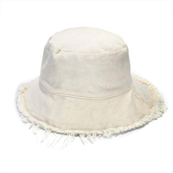Imagem de Sun Hat Boderier Summer Wide Brim Cotton Bucket Chapéu para mulheres