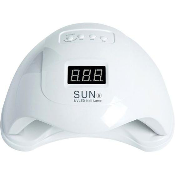 Imagem de Sun5 48w conduziu a lâmpada uv para secagem de unhas todo o gel com sensor de movimento profissional cabine manicure máq