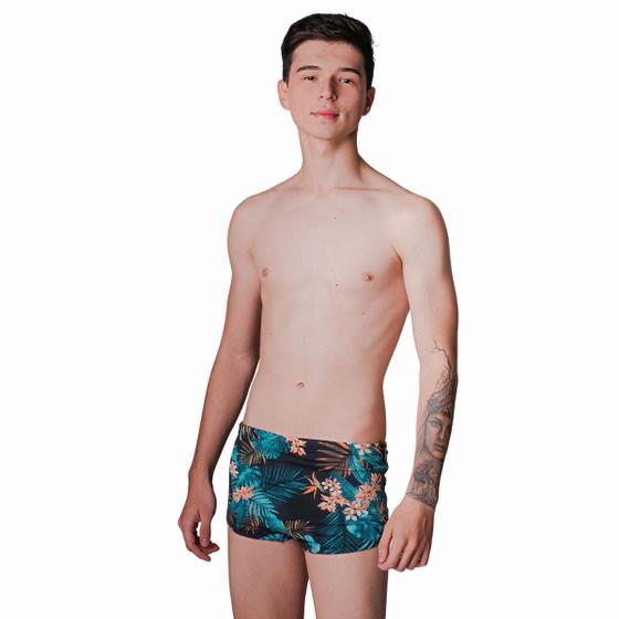 Imagem de Sunga Boxer Adulta Estampada com Regulagem Azul Marinho