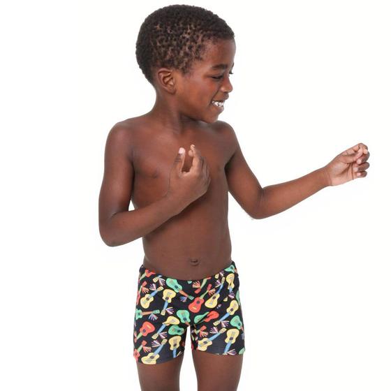 Imagem de Sunga Boxer Infantil Violas Preto Pipa