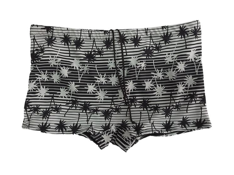 Imagem de Sunga boxer masculina forrada preto e branco P ao 52