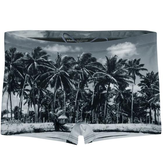 Imagem de Sunga Boxer Mash Estampada Praia Cinza