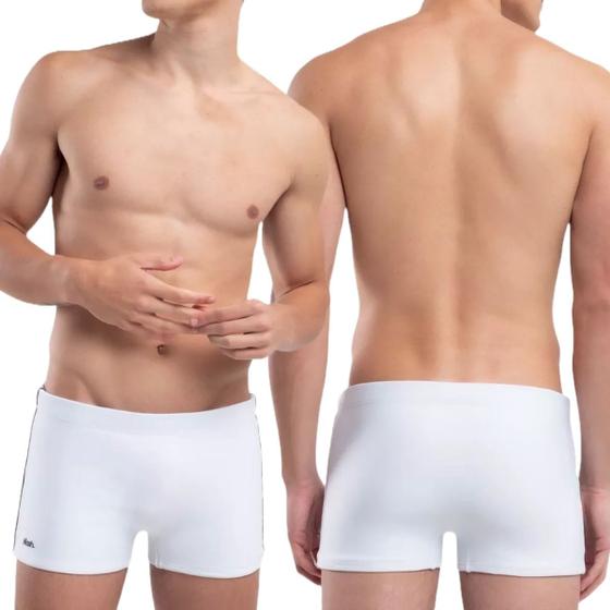 Imagem de Sunga Masculina Boxer Box Mash Adulto de Praia Natação Lisa Sungas Short Original