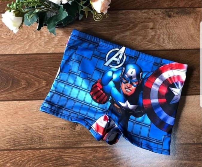 Sunga + Óculos de Sol Boxer Infantil Heróis Menino Praia - Jan Produtos ...