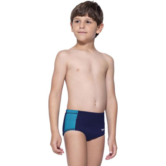 Imagem de Sunga Speedo Infantil Tradicional Listras Azul Marinho