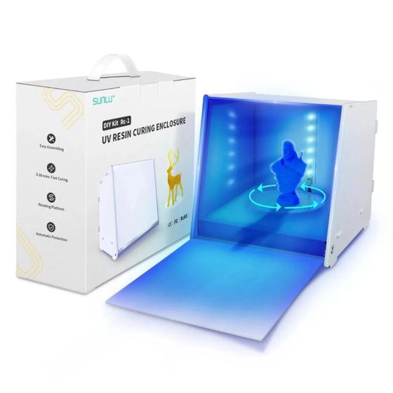 Imagem de SUNLU caixa UV cura resina impressora 3D controle 360º 405nm