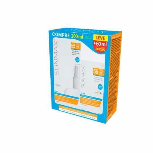 Sunmax Fluid Kit Protetor Solar Facial FPS55 200ml + Protetor Solar Facial FPS55 60ml Menor preço em Sunmax Fluid Kit Protetor Solar Facial FPS55 200ml + Protetor Solar Facial FPS55 60ml