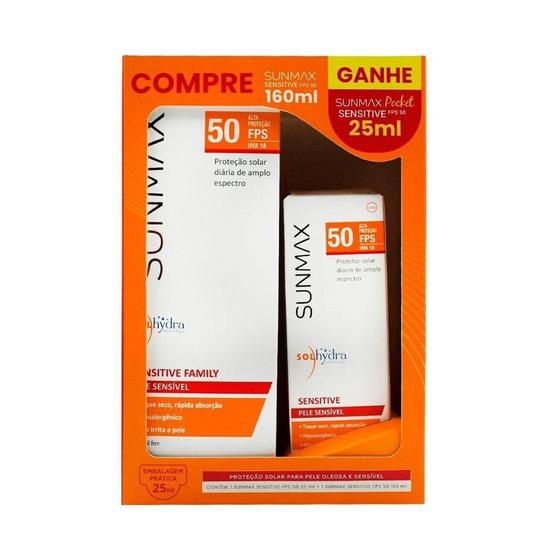 Imagem de Sunmax Sensitive F50 160ml  e Sensitive  F50 - 25ml