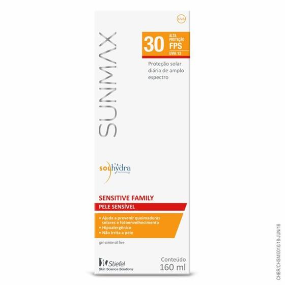 Imagem de Sunmax Sensitive Family Fps30 Gel/Creme 160Ml