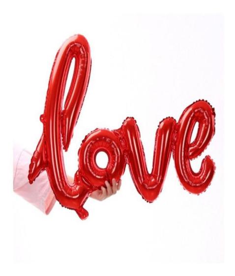Imagem de Super Balão Bexiga Metalizado Love E Te Amo - Decoração Dia dos Namorados