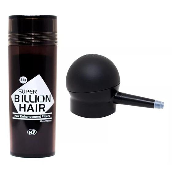 Imagem de Super Billion Hair 25g Slim Castanho Médio com Aplicador Tipo Bombinha