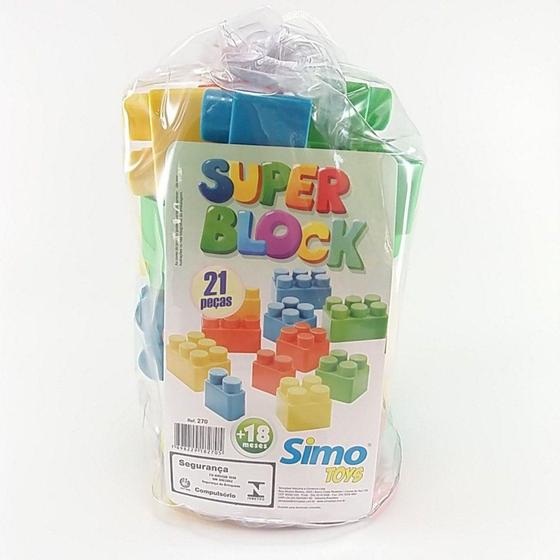 Imagem de Super Block 21 Pçs Simo Toys