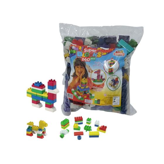 Imagem de Super Blocks Bolsa Com 140 Peças Grandes - World Blocks