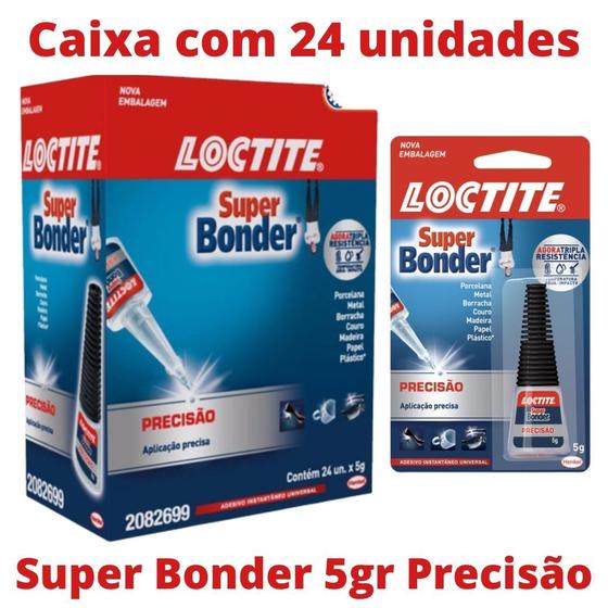 Imagem de Super Bonder 5 gramas Precisão Cola Adesivo Henkel Loctite Cx/24 un