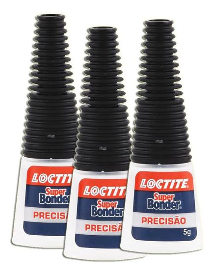 Imagem de Super Bonder Loctite Cola Forte 5 Gramas Kit 3