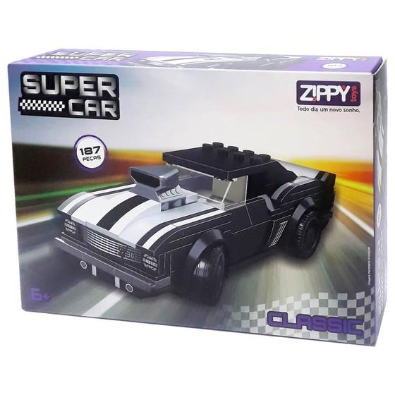 Imagem de Super car classic preto e branco 187 pecas zippy