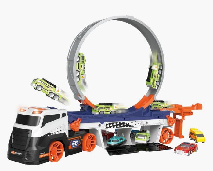 Imagem de Super Carreta Caminhão Com Pista Looping Radical Para Menino