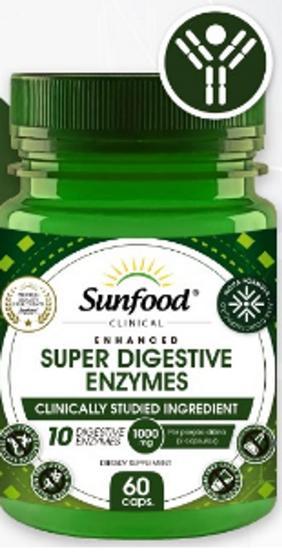 Imagem de Super Digestivo enzymes 1000mg - 60 caps Sunfood