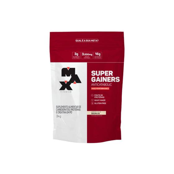 Imagem de Super gainers max titanium refil 3kg -  baunilha