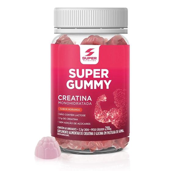Imagem de Super Gummy Creatina Monohidratada Sabor Morango 60 Gomas